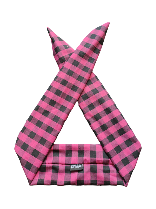 BETTY BOO BANDS™ WIRED HEADWRAP | Gingham | Pink & Black