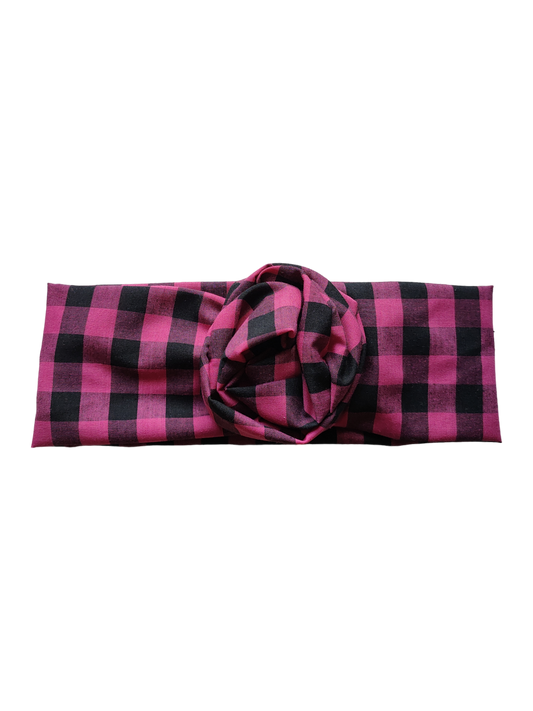 BETTY BOO BANDS™ WIRED HEADWRAP | Gingham | Pink & Black