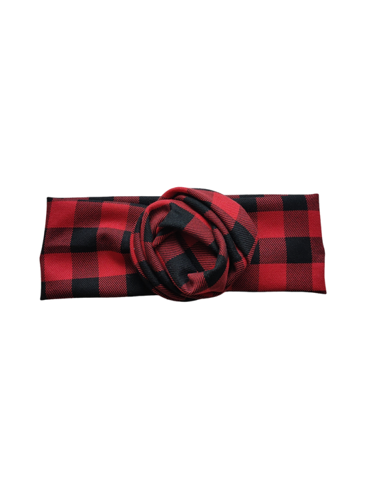 BETTY BOO BANDS™ WIRED HEADWRAP | Gingham | Knitted Red & Black