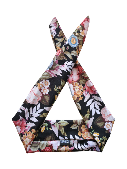 BETTY BOO BANDS™ WIRED HEADWRAP | Vintage Floral Black