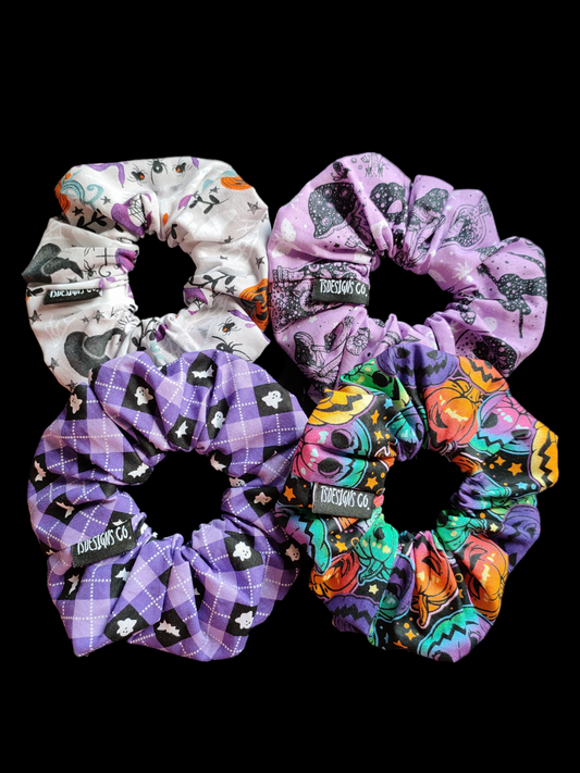 BUNDLE PACKS | 4-set MINI Scrunchies | Witchy | Purple Pack