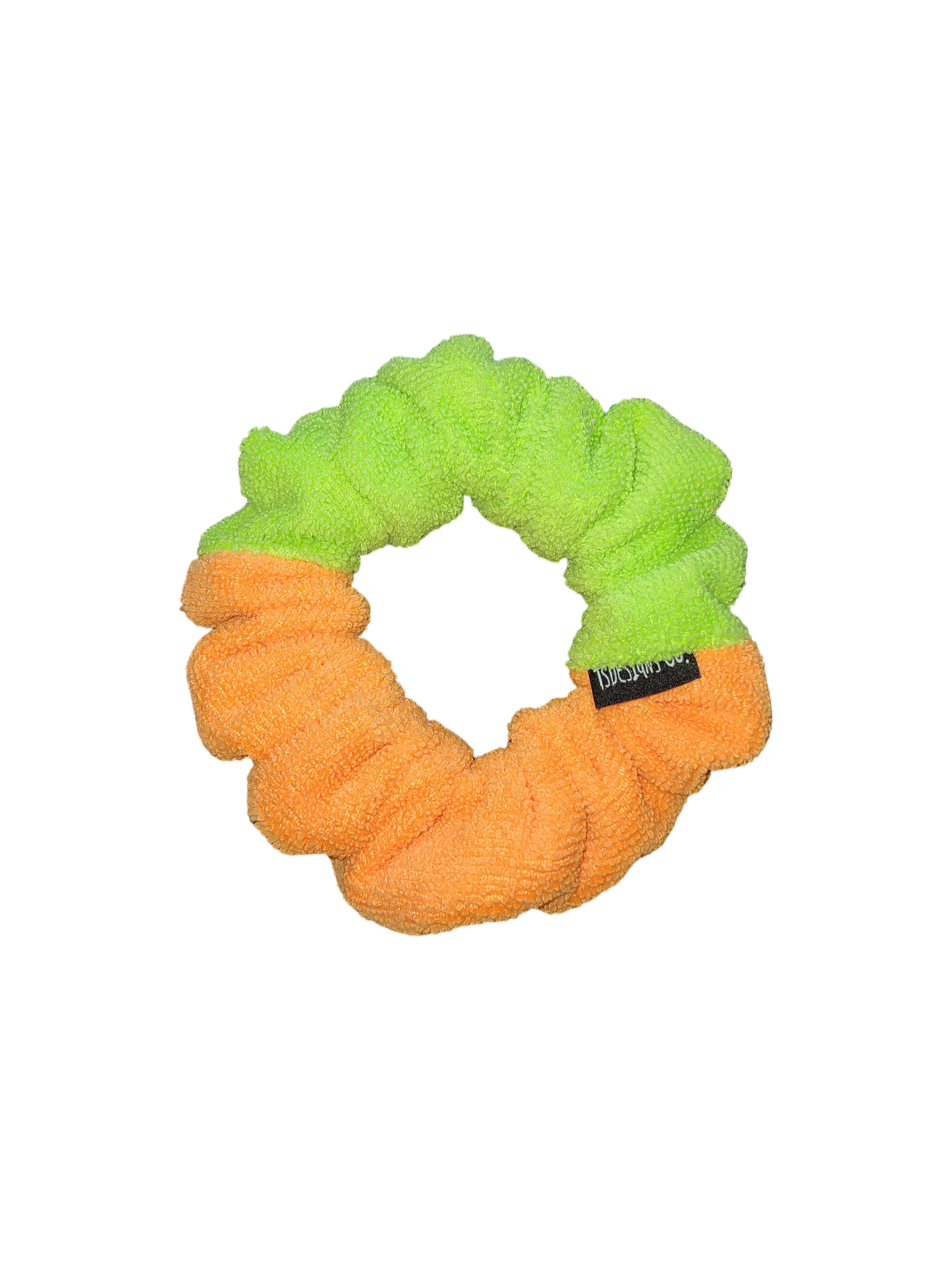 MINI TOWEL SCRUNCHIES | Orange + Green