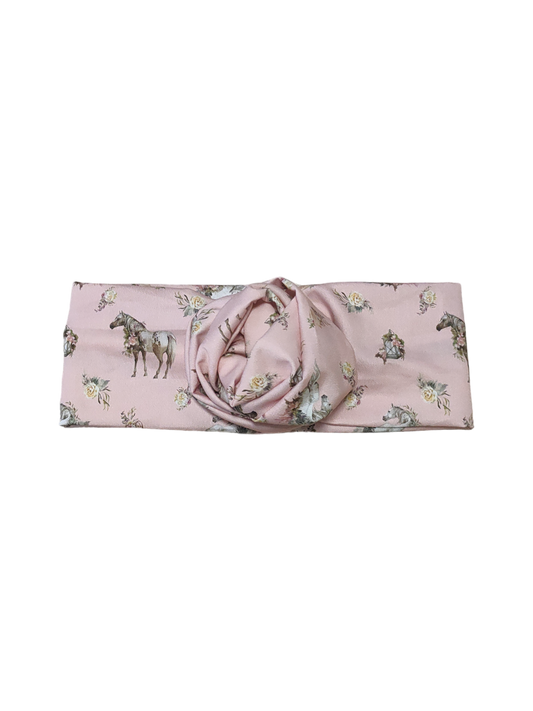 BETTY BOO BANDS™ WIRED HEADWRAP | Horses & Flowers | Pink