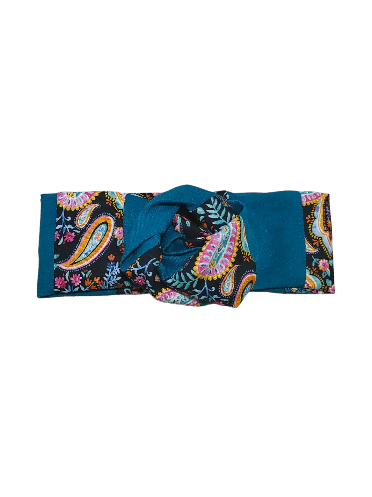 BETTY BOO BANDS™ WIRED HEADWRAP | Zero Fabric Waste | Paisley Boho + Teal