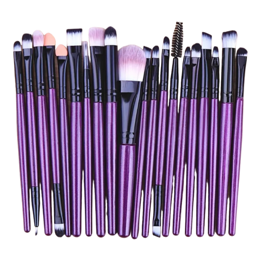 MAKEUP BRUSHES | Purple & Black | 20 pieces