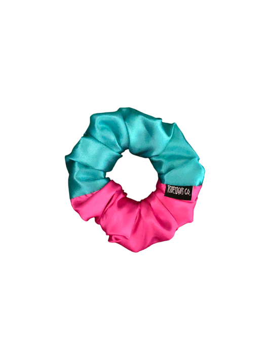 MINI Satin Duo | Teal & Hot Pink