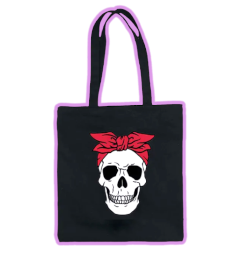 LARGE BAG Totebag Style | Skull with Red Headband
