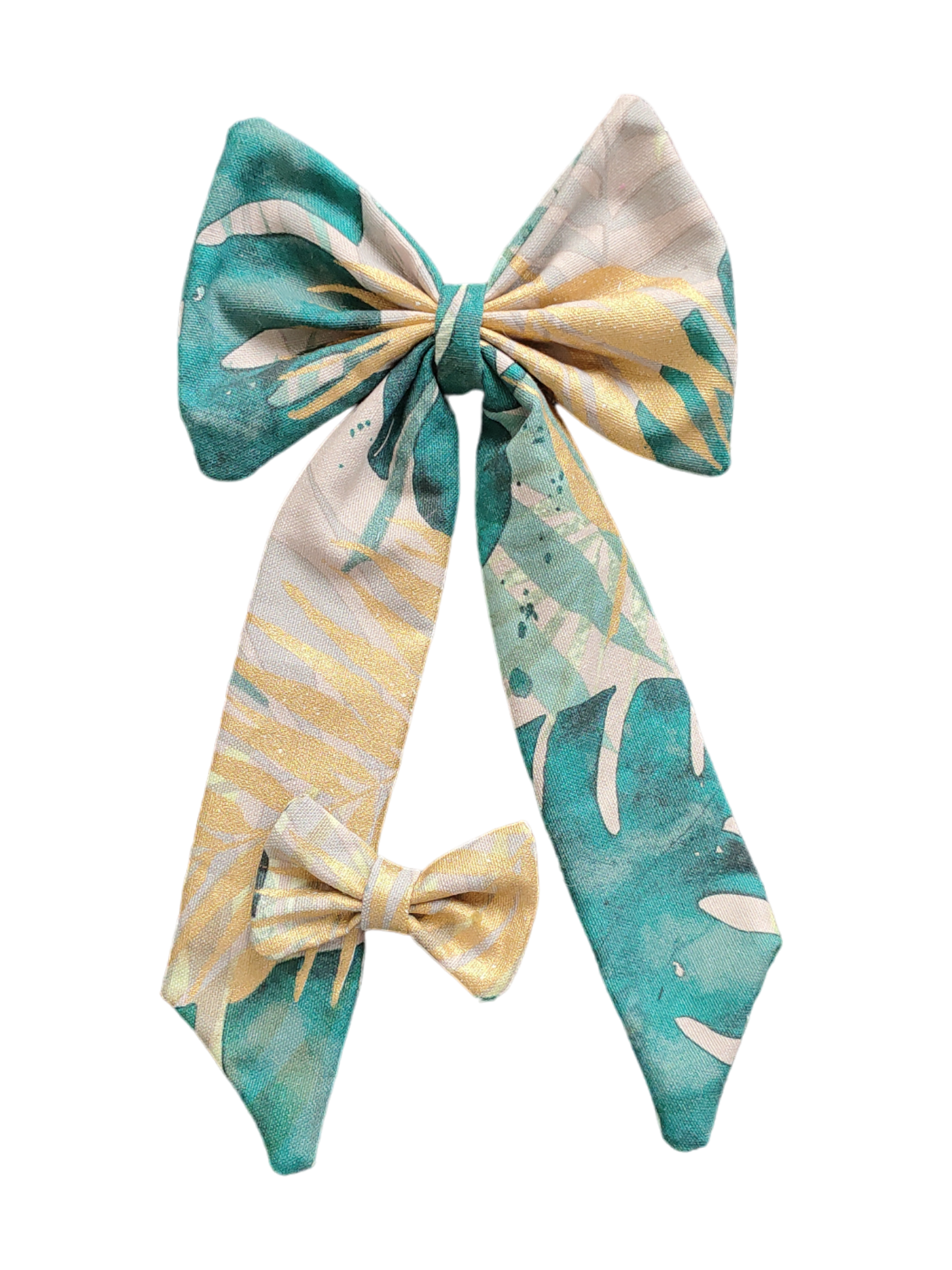 BOWS | Large & Mini Set | Gold & Green Leaves