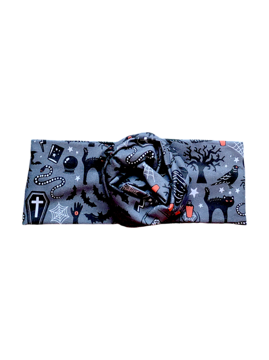 BETTY BOO BANDS™ WIRED HEADWRAP | Halloween Night | Grey & Black