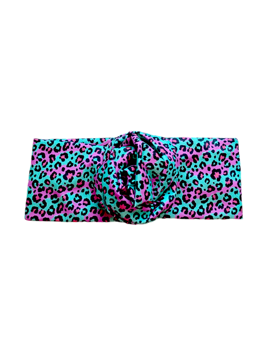 BETTY BOO BANDS™ WIRED HEADWRAP | Leopard | Teal & Pink