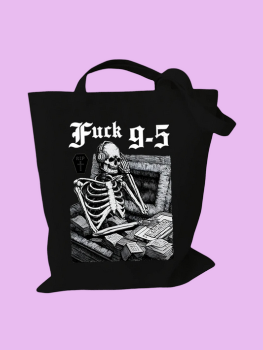 LARGE BAG Totebag Style | Swear | F*ck 9 to 5