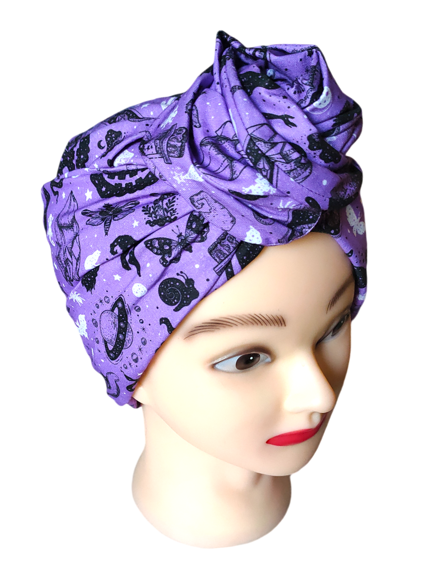 BETTY BOO WIRED TURBAN WRAP | Witchy | Purple