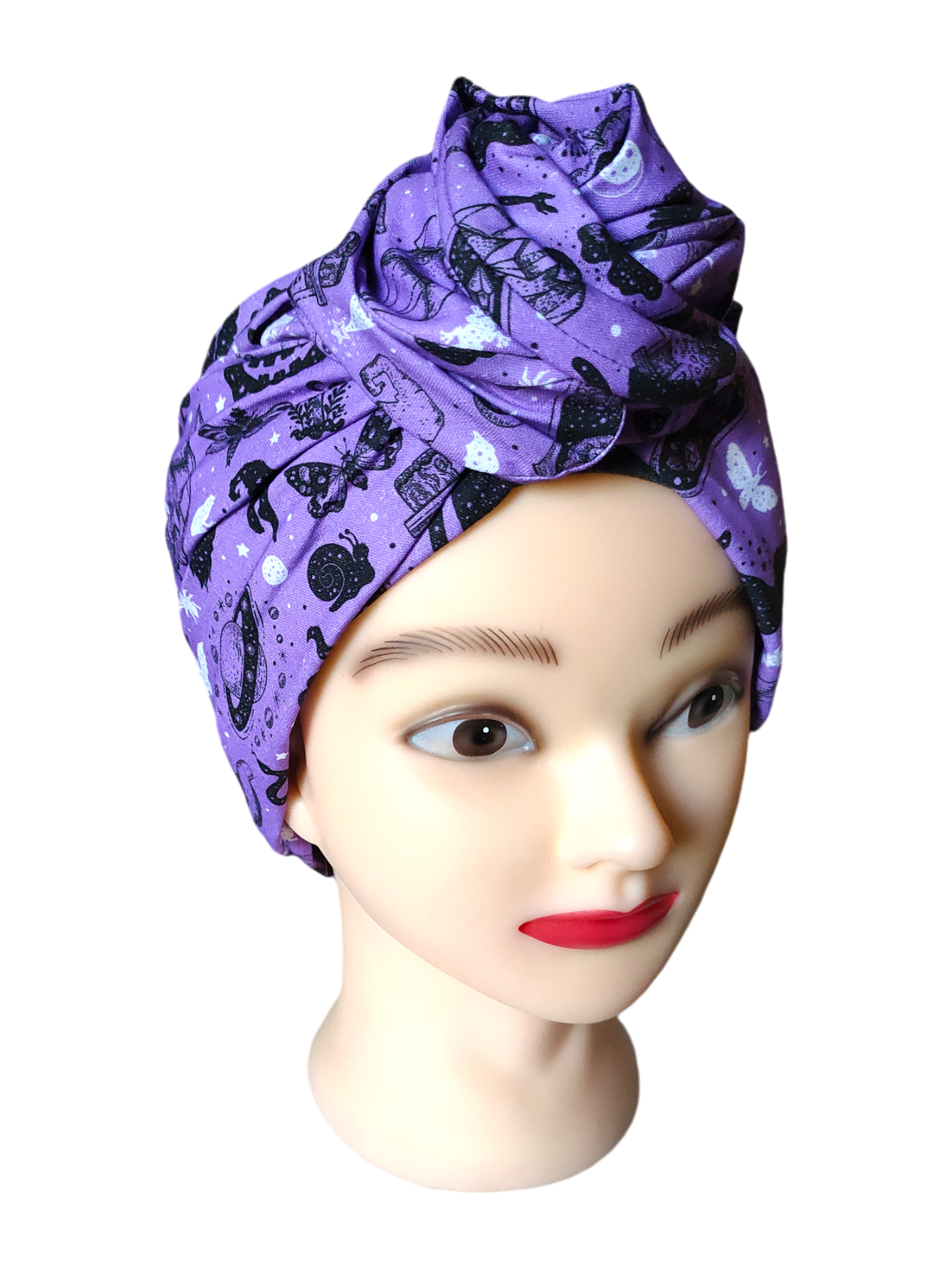 BETTY BOO WIRED TURBAN WRAP | Witchy | Purple