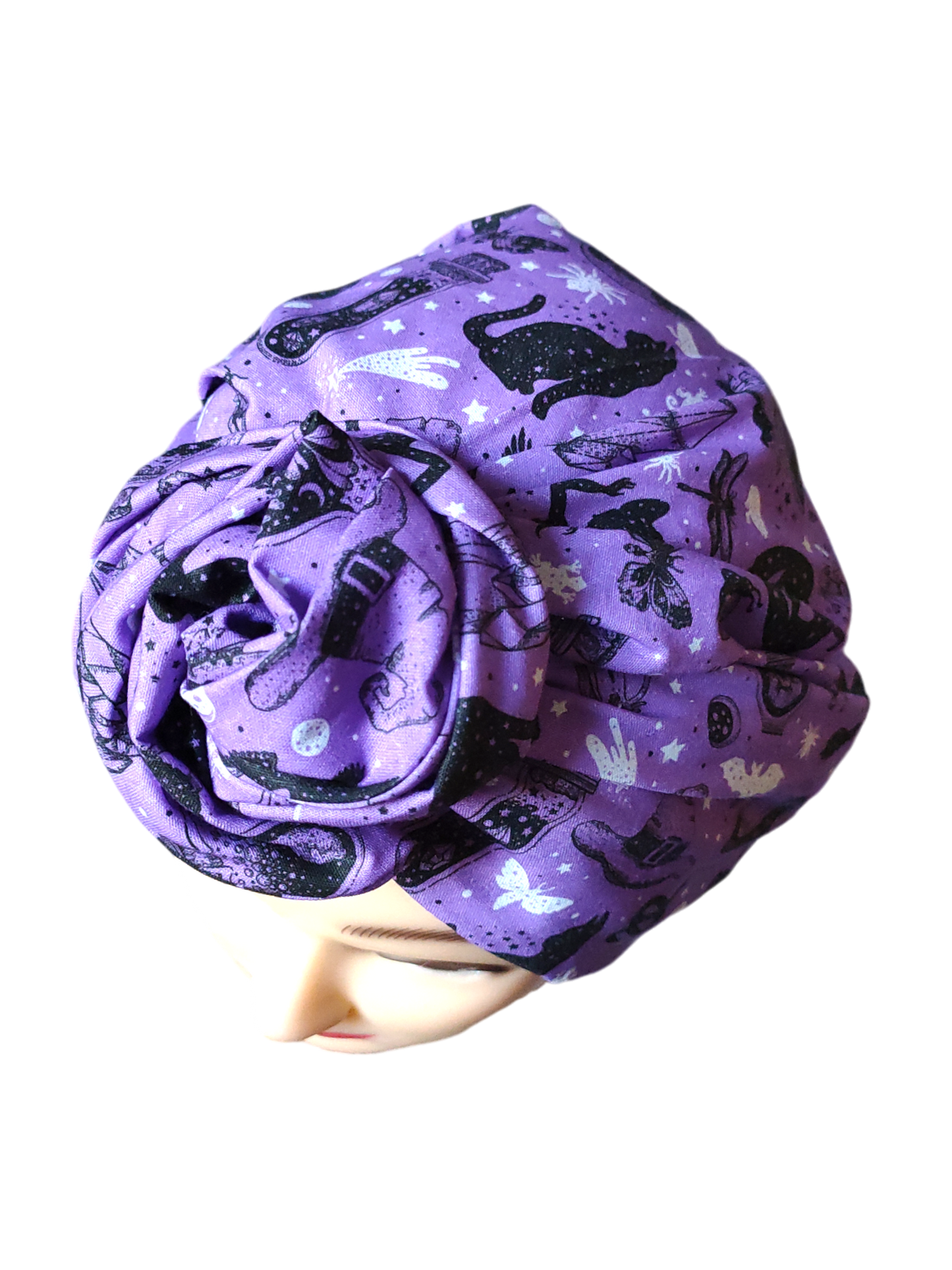 BETTY BOO WIRED TURBAN WRAP | Witchy | Purple