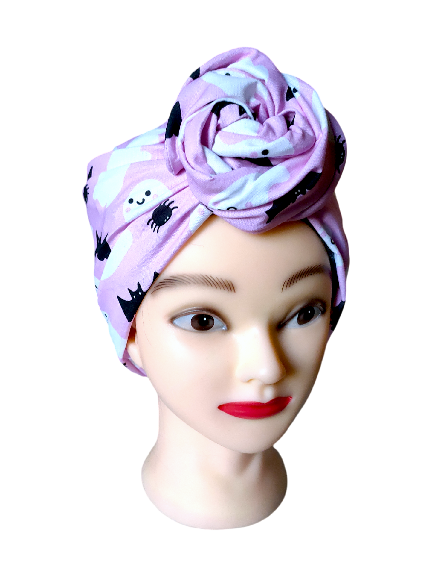 BETTY BOO WIRED TURBAN WRAP | Ghost & Bats | Pink