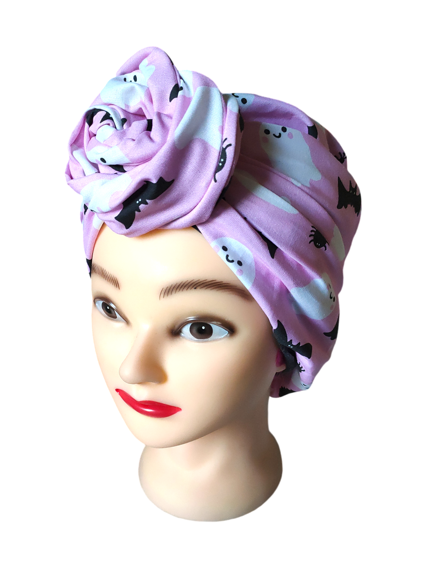 BETTY BOO WIRED TURBAN WRAP | Ghost & Bats | Pink