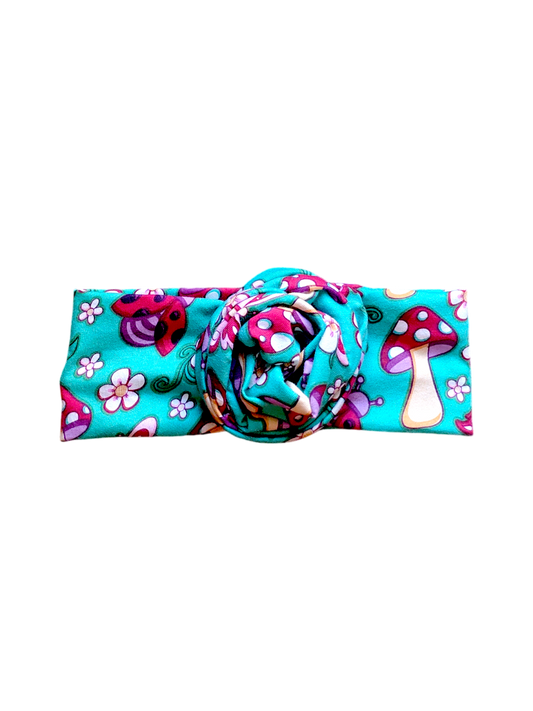 BETTY BOO BANDS™ WIRED HEADWRAP | Mushroom Garden | Teal