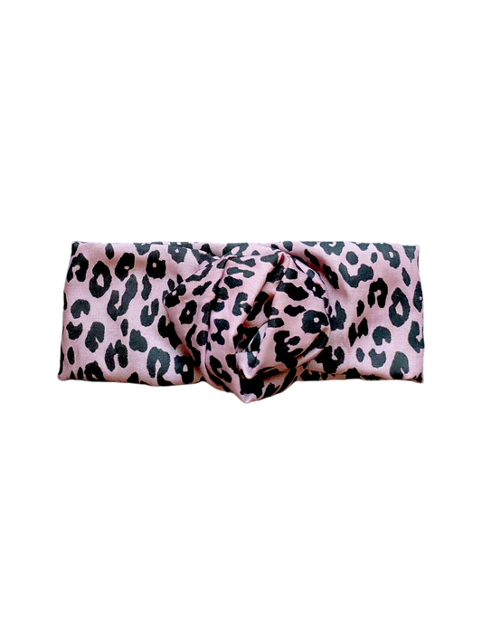 BETTY BOO BANDS™ WIRED HEADWRAP | Leopard | Denim Pink