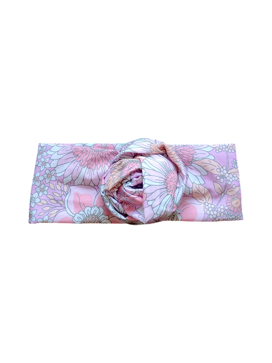 BETTY BOO BANDS™ WIRED HEADWRAP | Poplin Floral | Light Pink