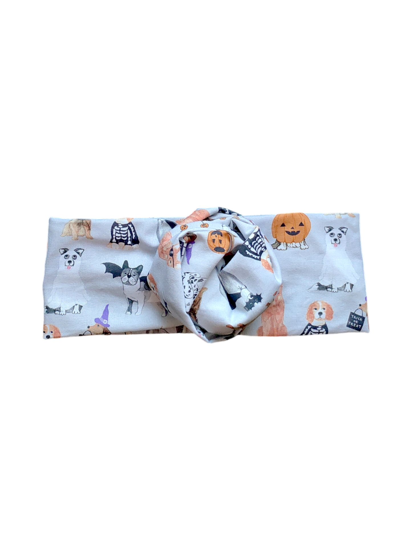 BETTY BOO BANDS™ WIRED HEADWRAP | Halloween Pups | Grey & Orange