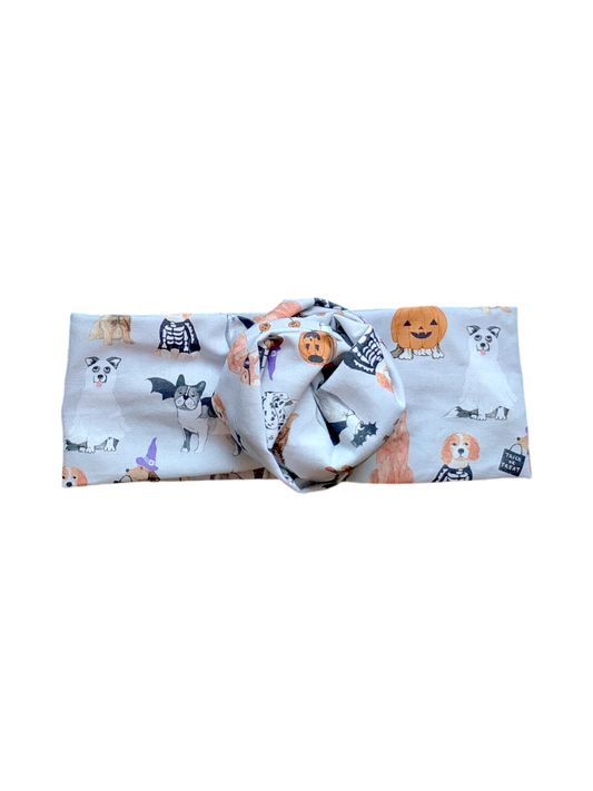 BETTY BOO BANDS™ WIRED HEADWRAP | Halloween Pups | Grey & Orange