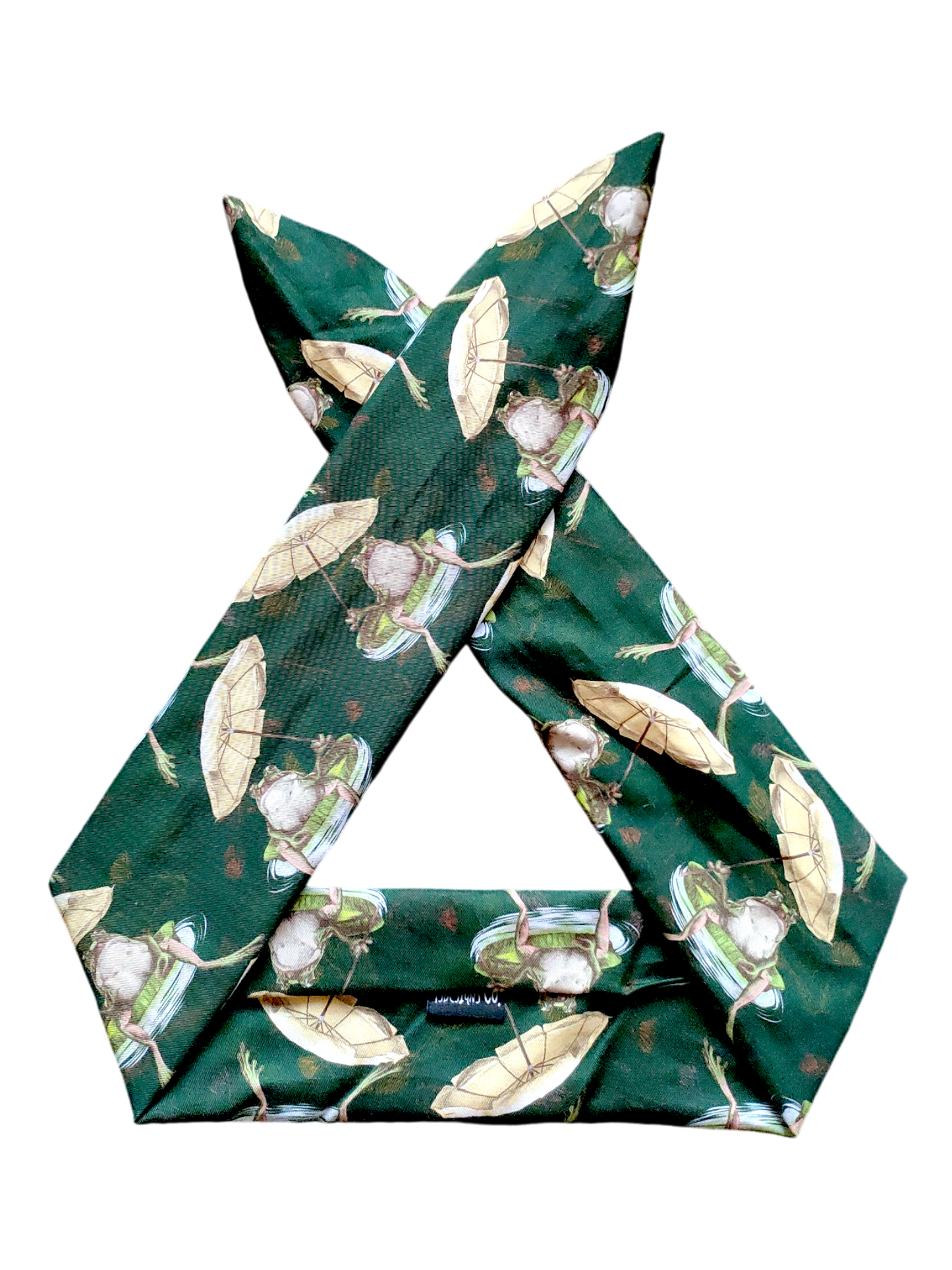 BETTY BOO BANDS™ WIRED HEADWRAP | Frogs Sitting on Lilies | Dark Green