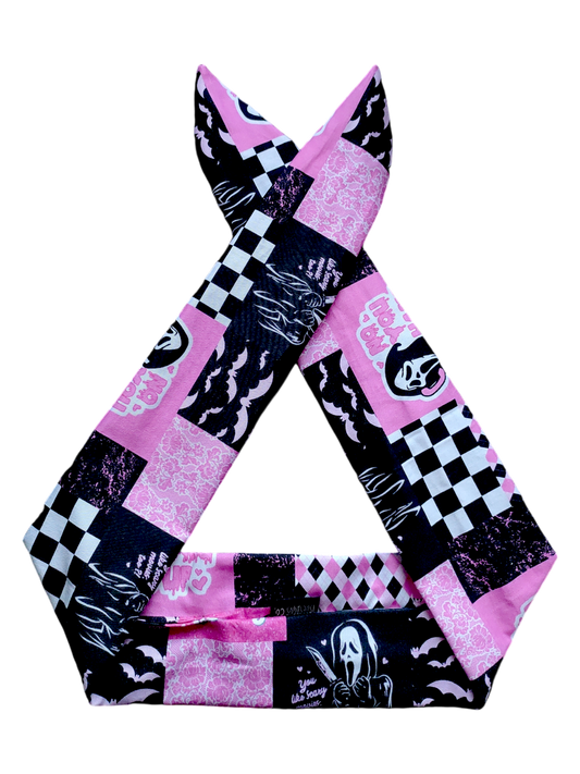 BETTY BOO BANDS™ WIRED HEADWRAP | Ghost Face | No, You Hang Up | Pink