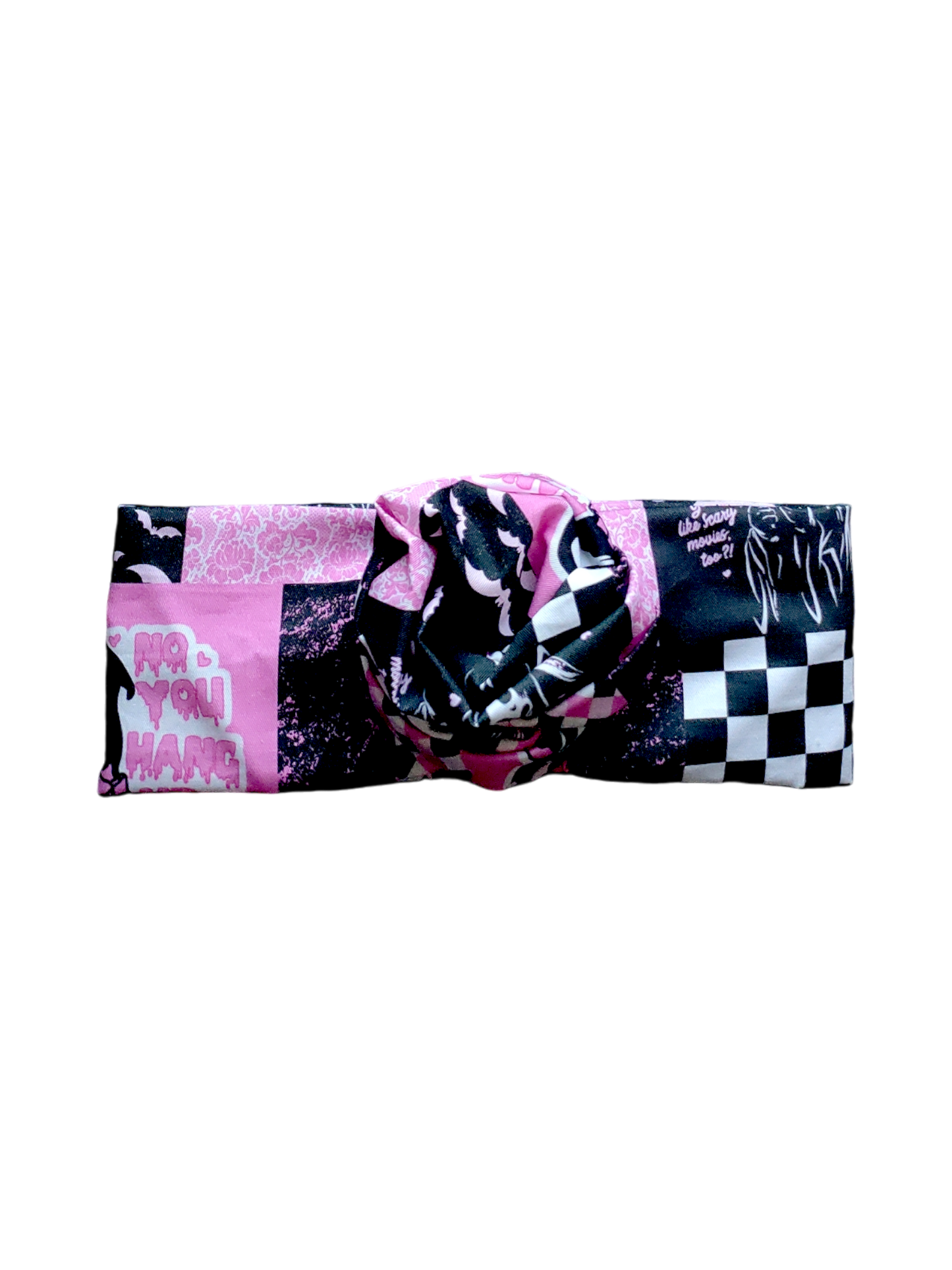 BETTY BOO BANDS™ WIRED HEADWRAP | Ghost Face | No, You Hang Up | Pink