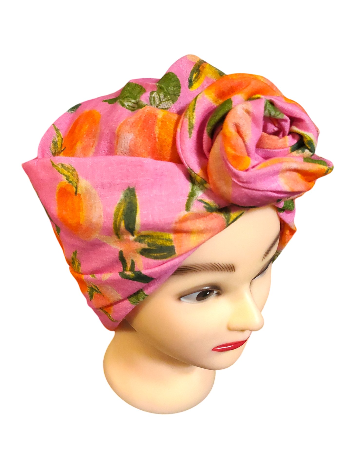 BETTY BOO WIRED TURBAN WRAP | Linen Peach | Pink