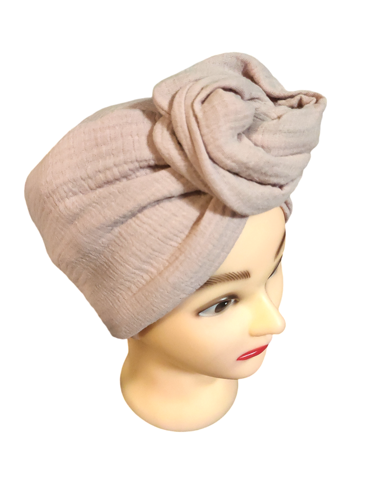 BETTY BOO WIRED TURBAN WRAP | Muslin Cotton | Dusty Pink