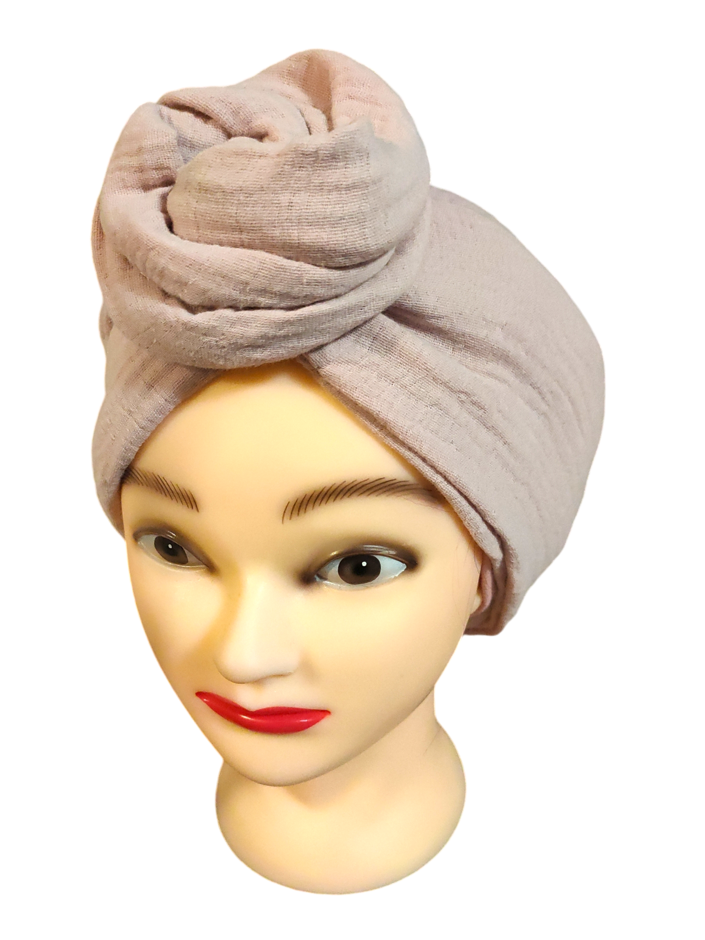 BETTY BOO WIRED TURBAN WRAP | Muslin Cotton | Dusty Pink