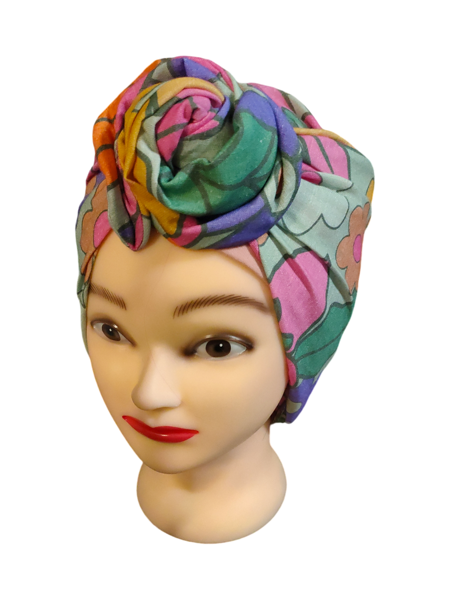 BETTY BOO WIRED TURBAN WRAP | Linen Florals