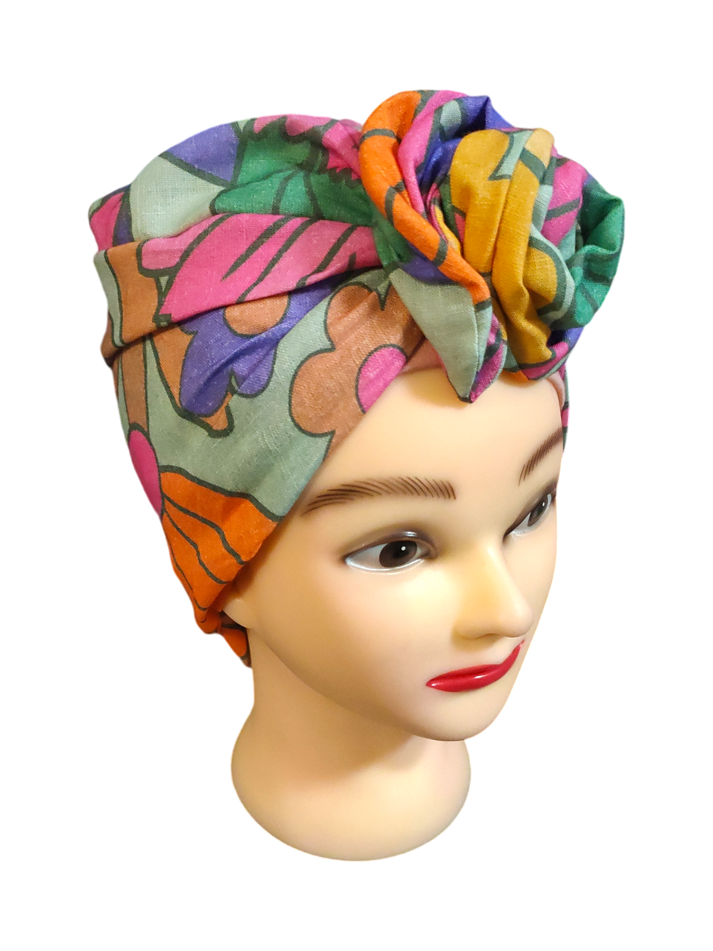 BETTY BOO WIRED TURBAN WRAP | Linen Florals