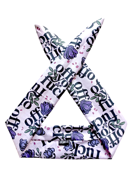 BETTY BOO BANDS™ WIRED HEADWRAP | 18+ Swear Band | Off You F*ck | Purple