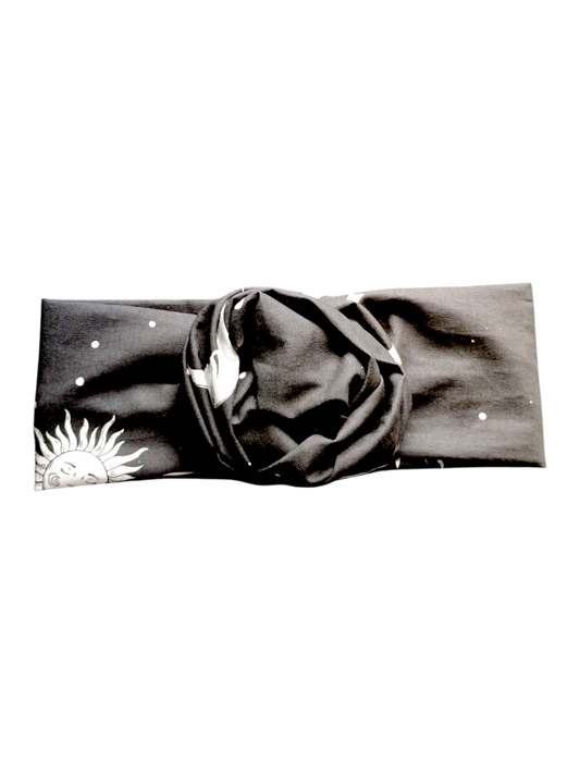 BETTY BOO BANDS™ WIRED HEADWRAP | Moon, Sun & Stars | Black