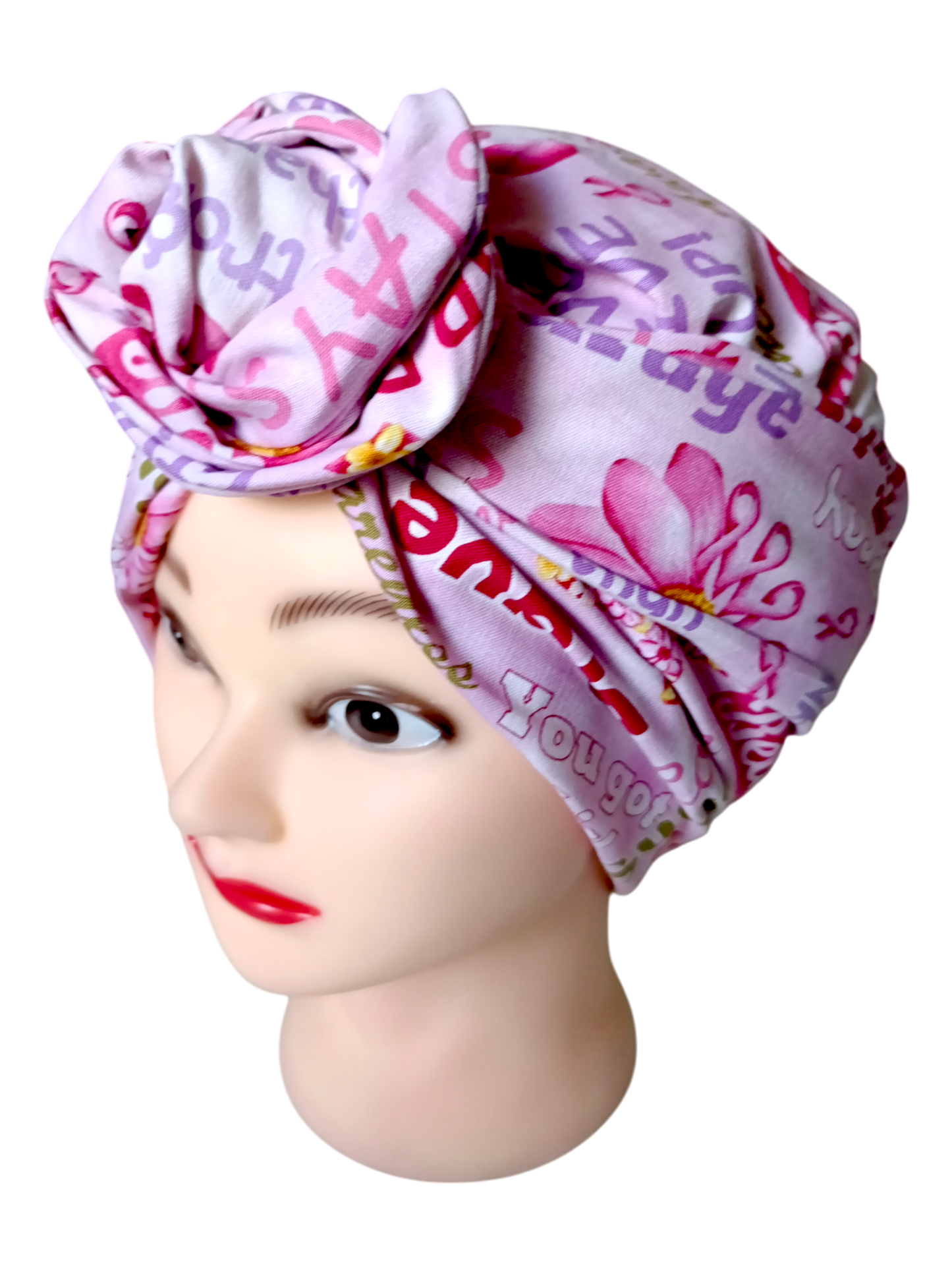 BETTY BOO WIRED TURBAN WRAP | Breast Cancer Awareness | Pink