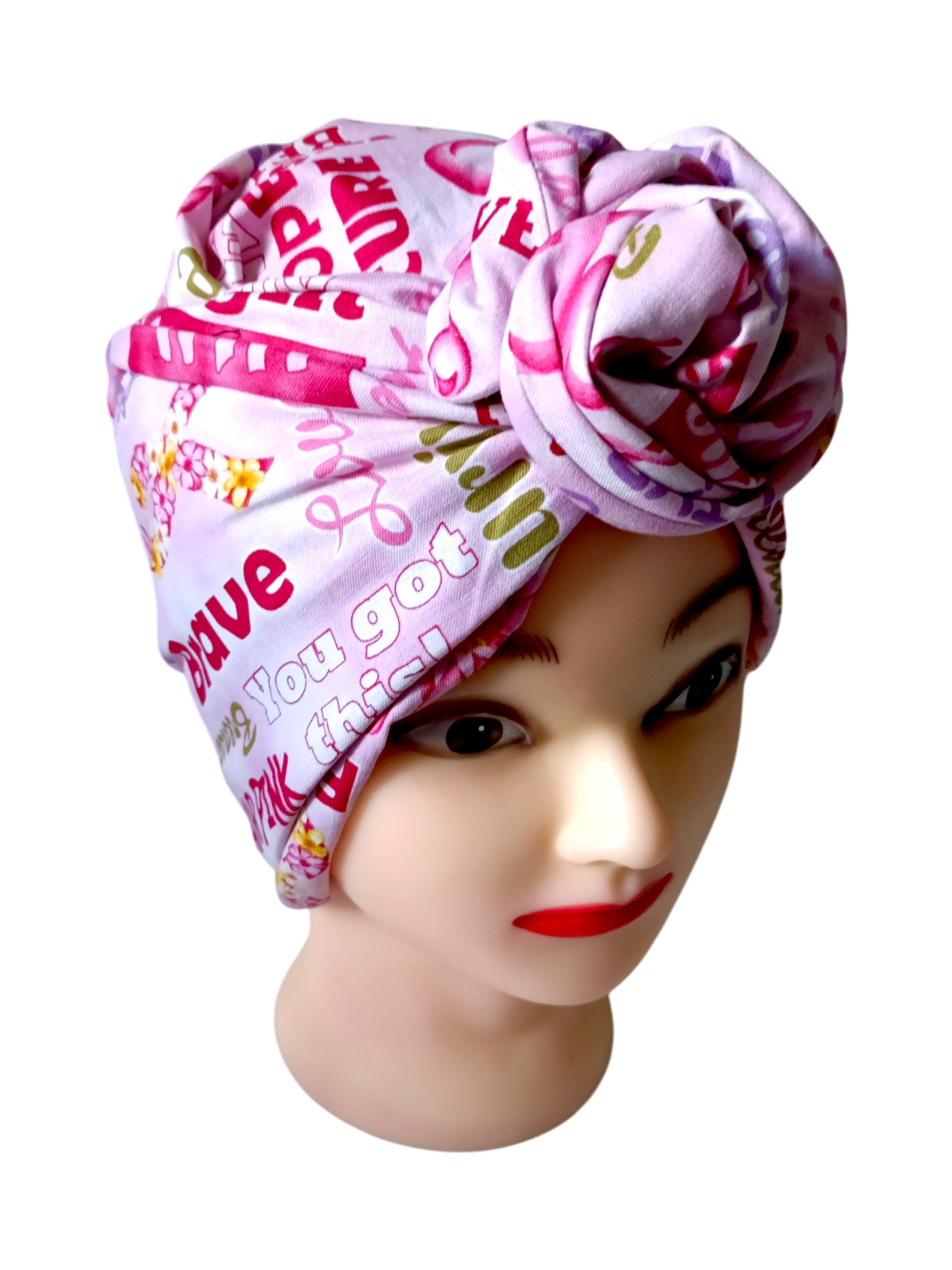 BETTY BOO WIRED TURBAN WRAP | Breast Cancer Awareness | Pink