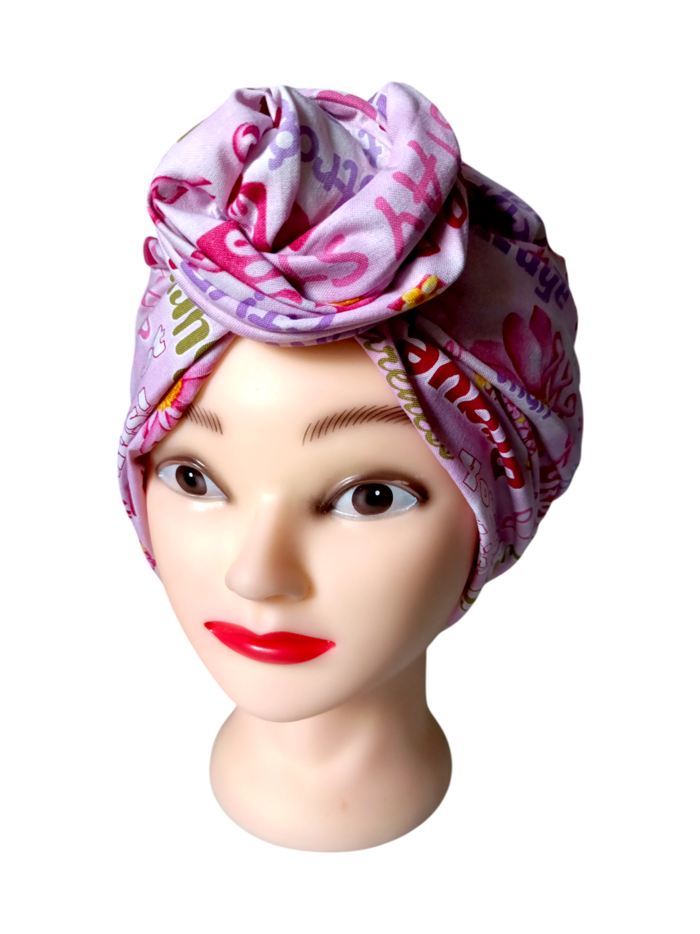 BETTY BOO WIRED TURBAN WRAP | Breast Cancer Awareness | Pink