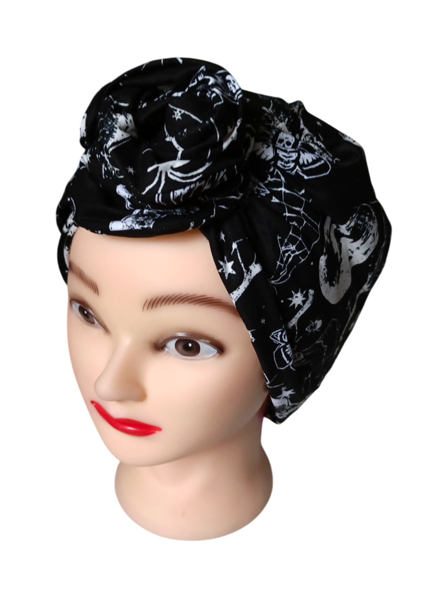 BETTY BOO WIRED TURBAN WRAP | Gothy Halloween | Black & White