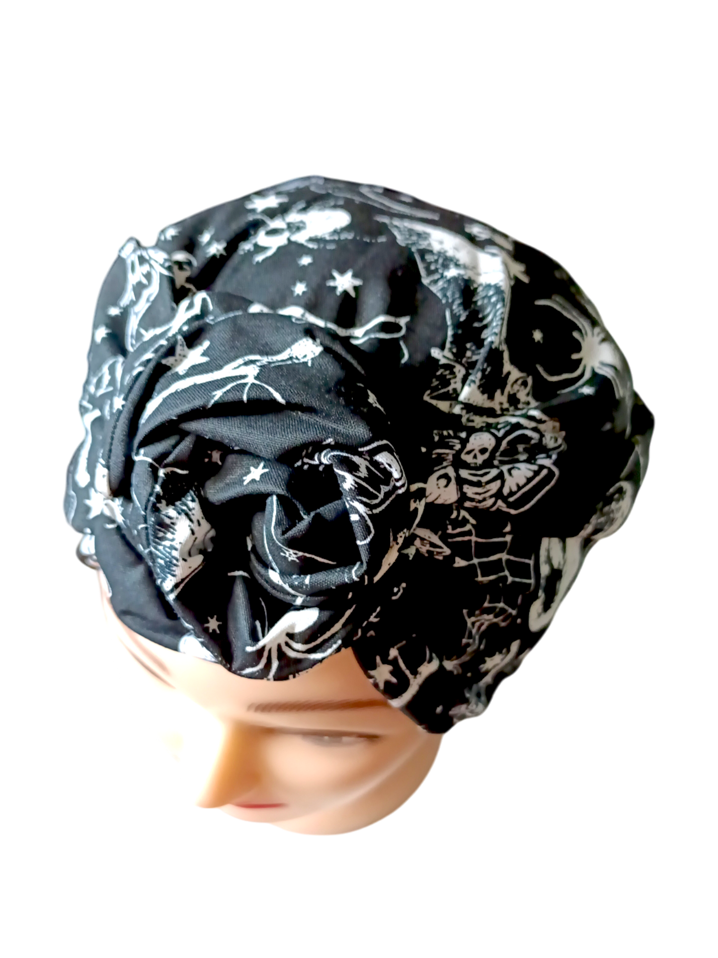 BETTY BOO WIRED TURBAN WRAP | Gothy Halloween | Black & White