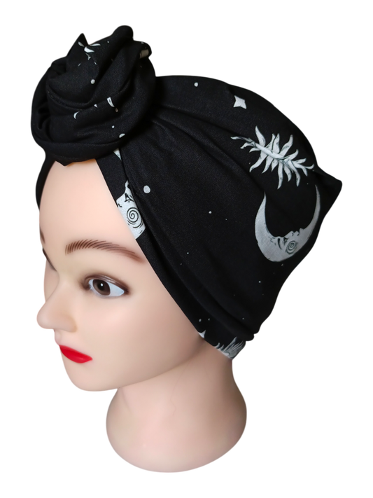 BETTY BOO WIRED TURBAN WRAP | Moon, Sun, & Stars