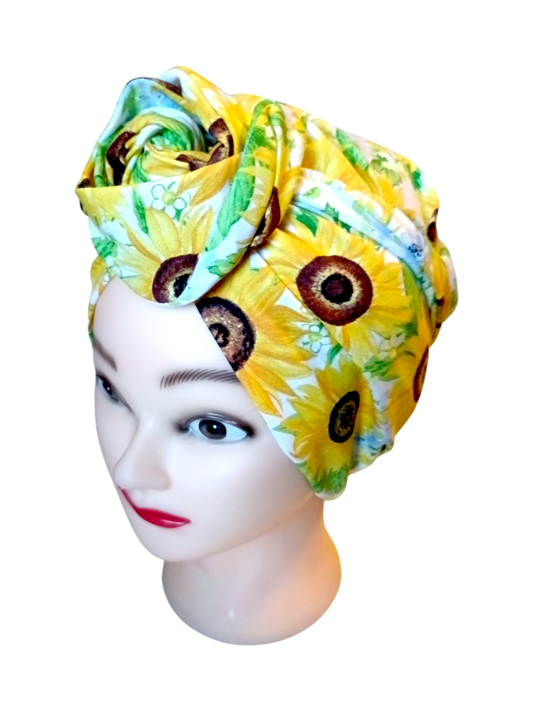 BETTY BOO WIRED TURBAN WRAP | Sunflowers