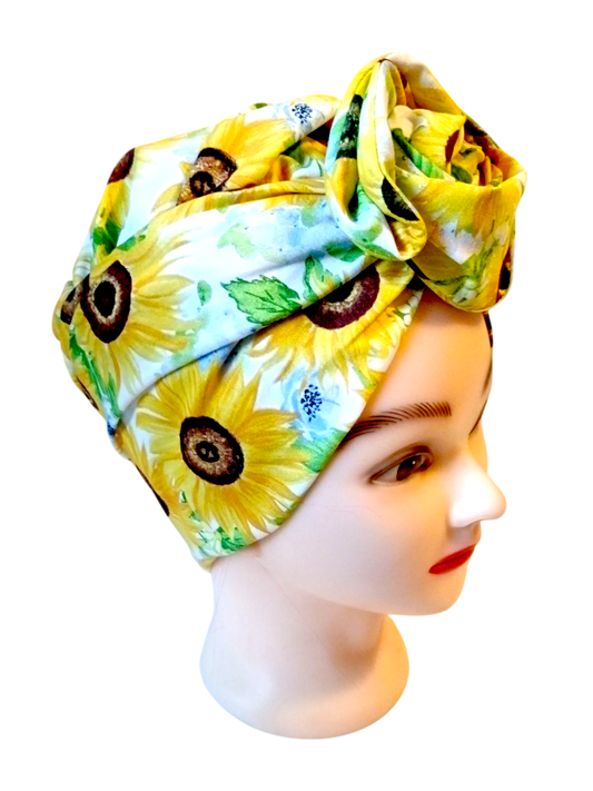 BETTY BOO WIRED TURBAN WRAP | Sunflowers