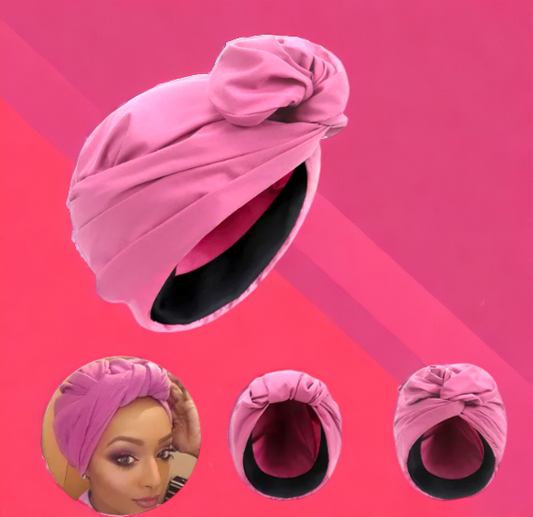 BETTY BOO WIRED TURBAN WRAP | Rosey Pink