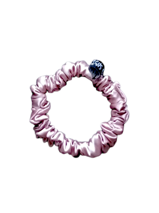 THIN SCRUNCHIES Satin Dusty Pink