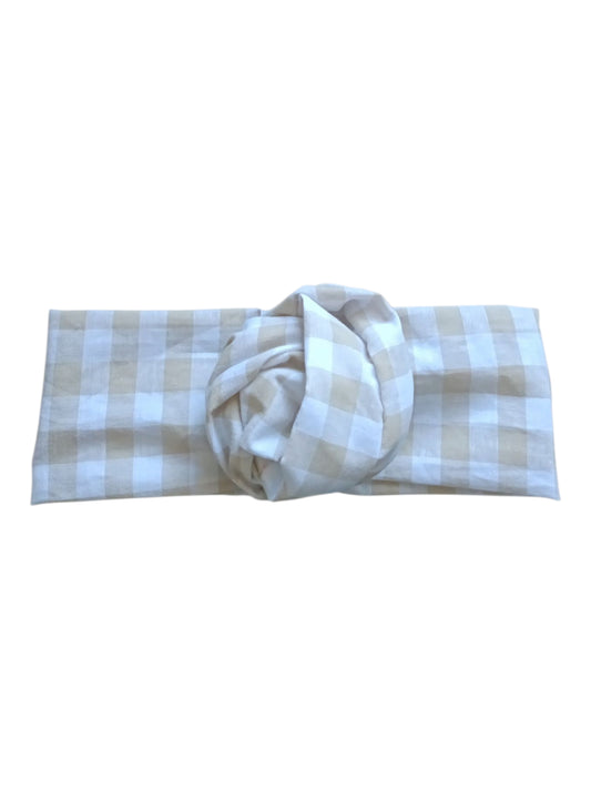BETTY BOO BANDS™ WIRED HEADWRAP | Gingham | Beige