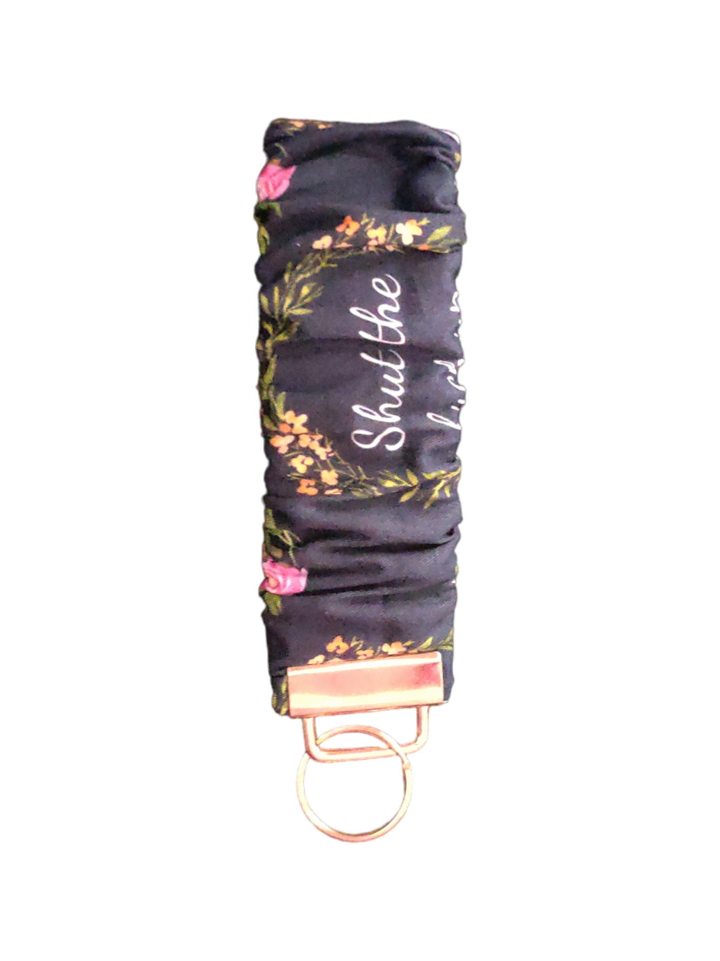 SCRUNCHIE KEY WRISTLET Swear | Shut the F*ck Up | Floral Wreath