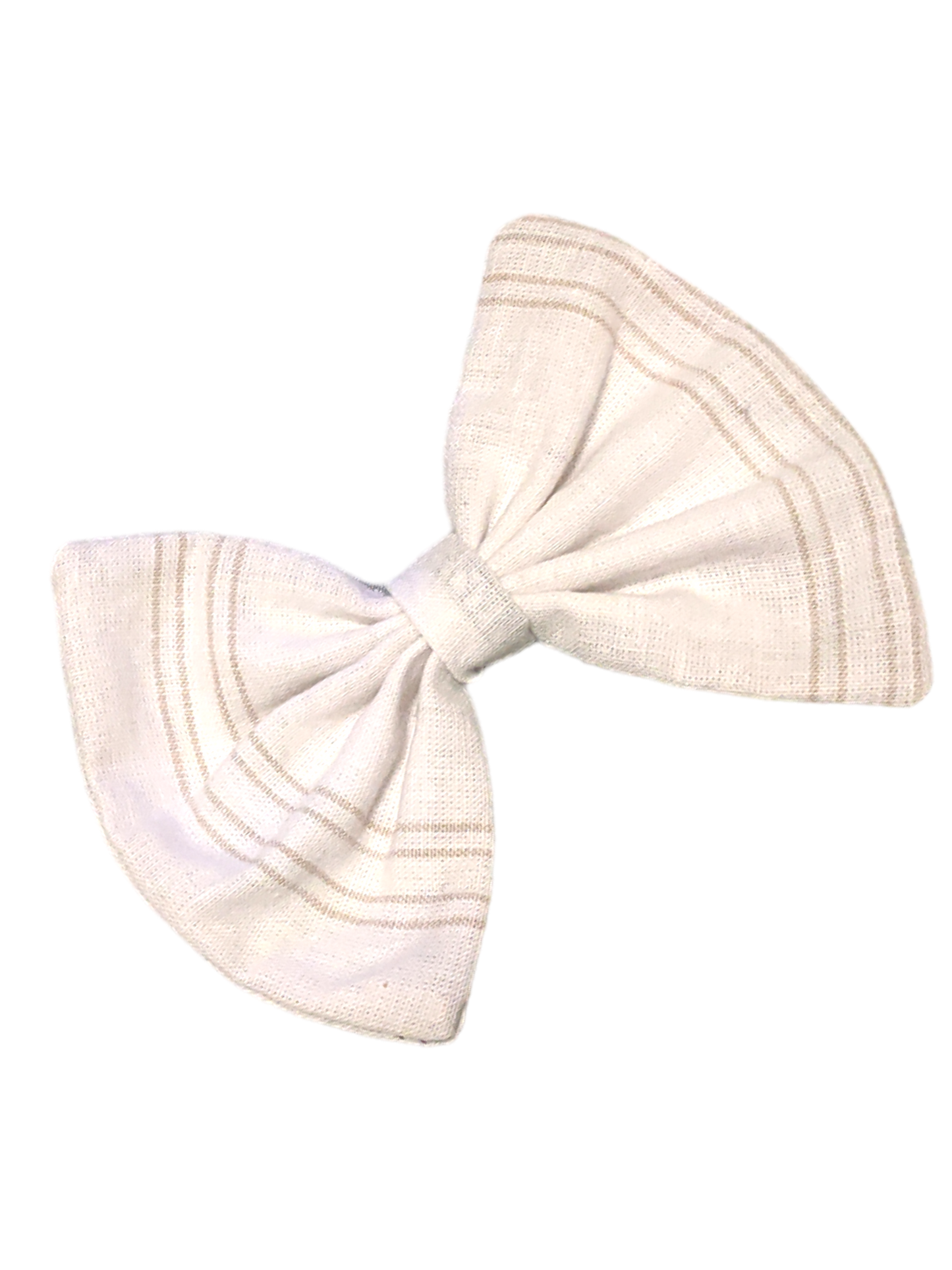 BOWS | Large Single | Linen White with Cream Stripes