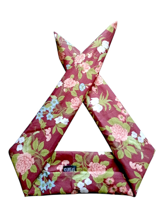 BETTY BOO BANDS™ WIRED HEADWRAP | Vintage Floral | Maroon