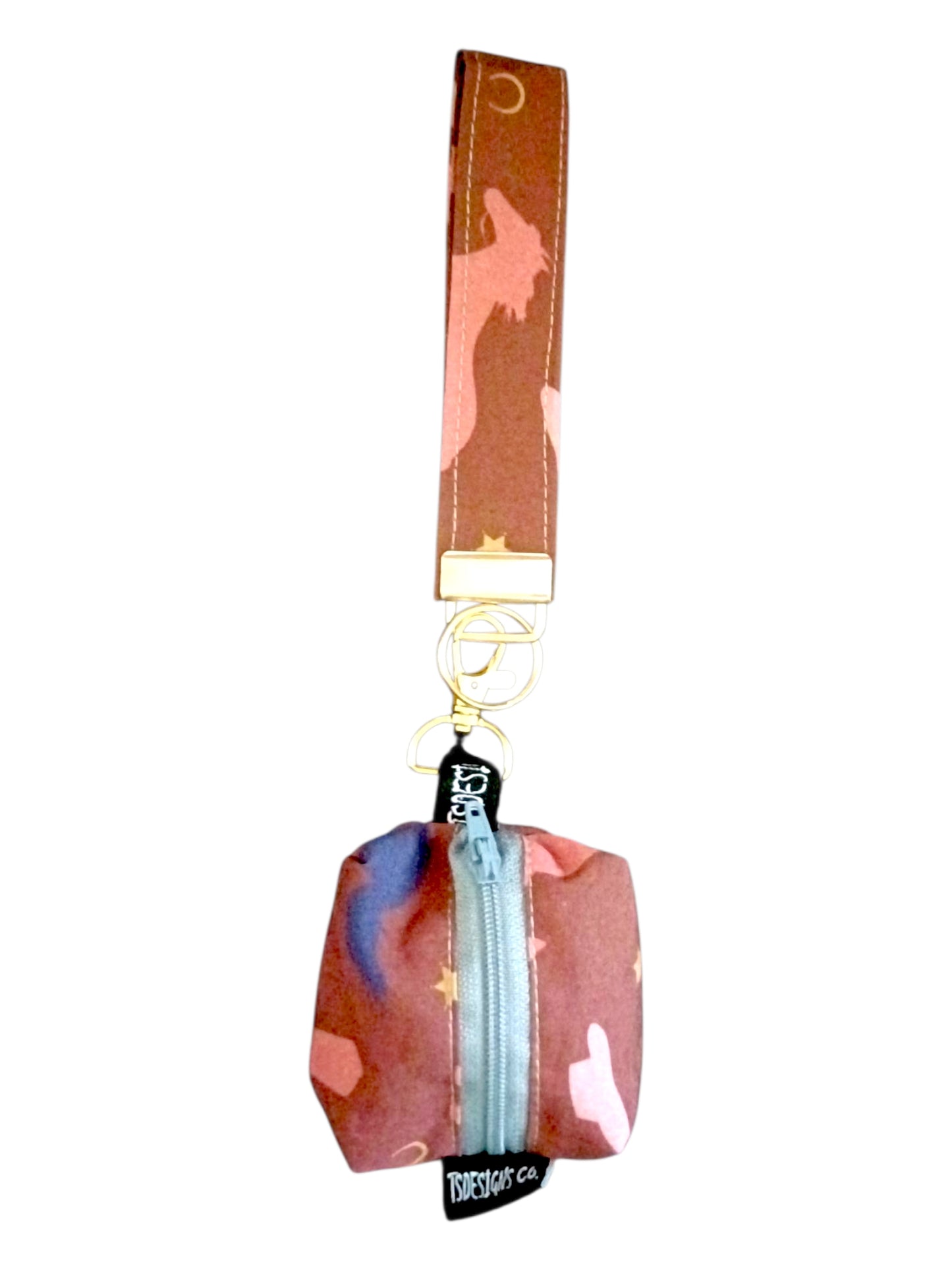 KEY WRISTLET + MINI COIN BAG | Western Style | Maroon